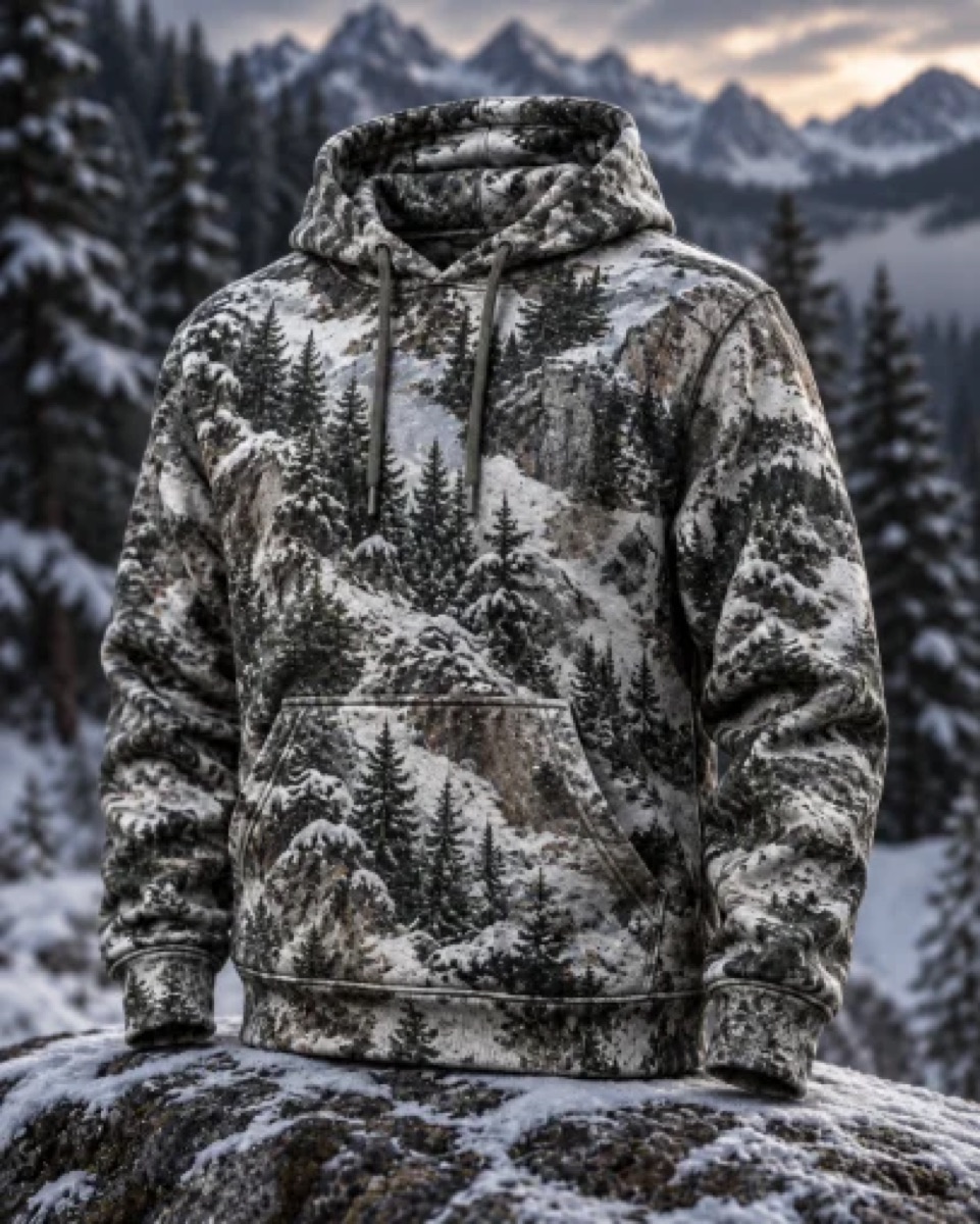 Terrain colors on a hoodie
